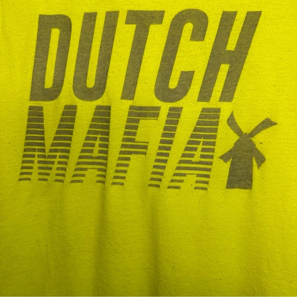 Dutch Bros VINTAGE Neon w/Silver Reflective SMALL Dutch Mafia Windmill RARE DB - Picture 3 of 8